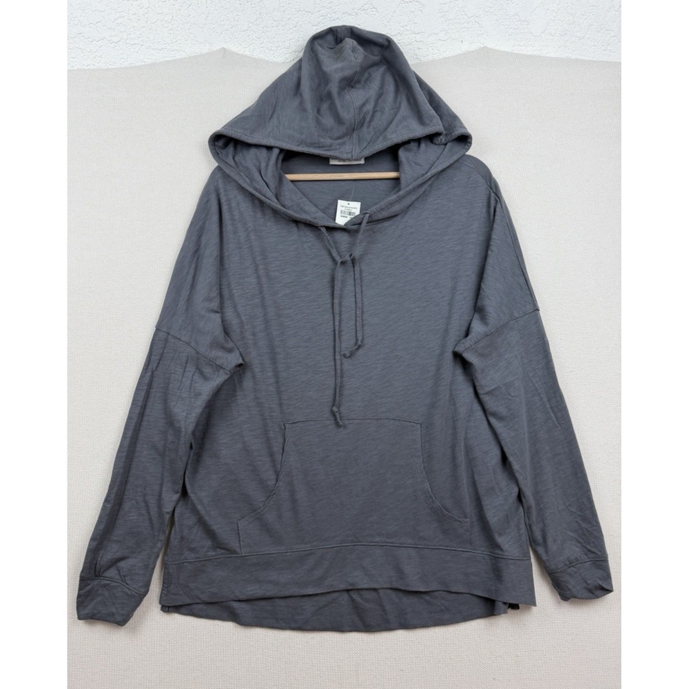 NWT Abercrombie & Fitch Women's Lightweight Gray Hoodie Size L Cotton Blend New